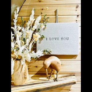 “I LOVE YOU” wall hanging